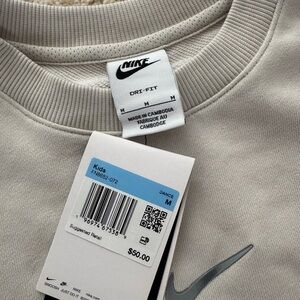 Nike Men's Cream Dri-FIT Crewneck Sweater